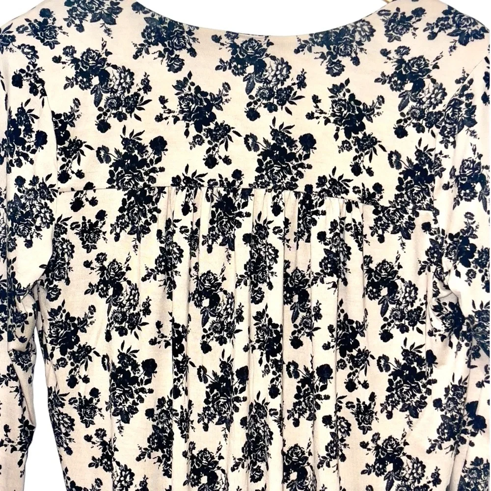 Free People Imtimately Floral Turnt Bodysuit in Ecru Combo Medium - Picture 7 of 16